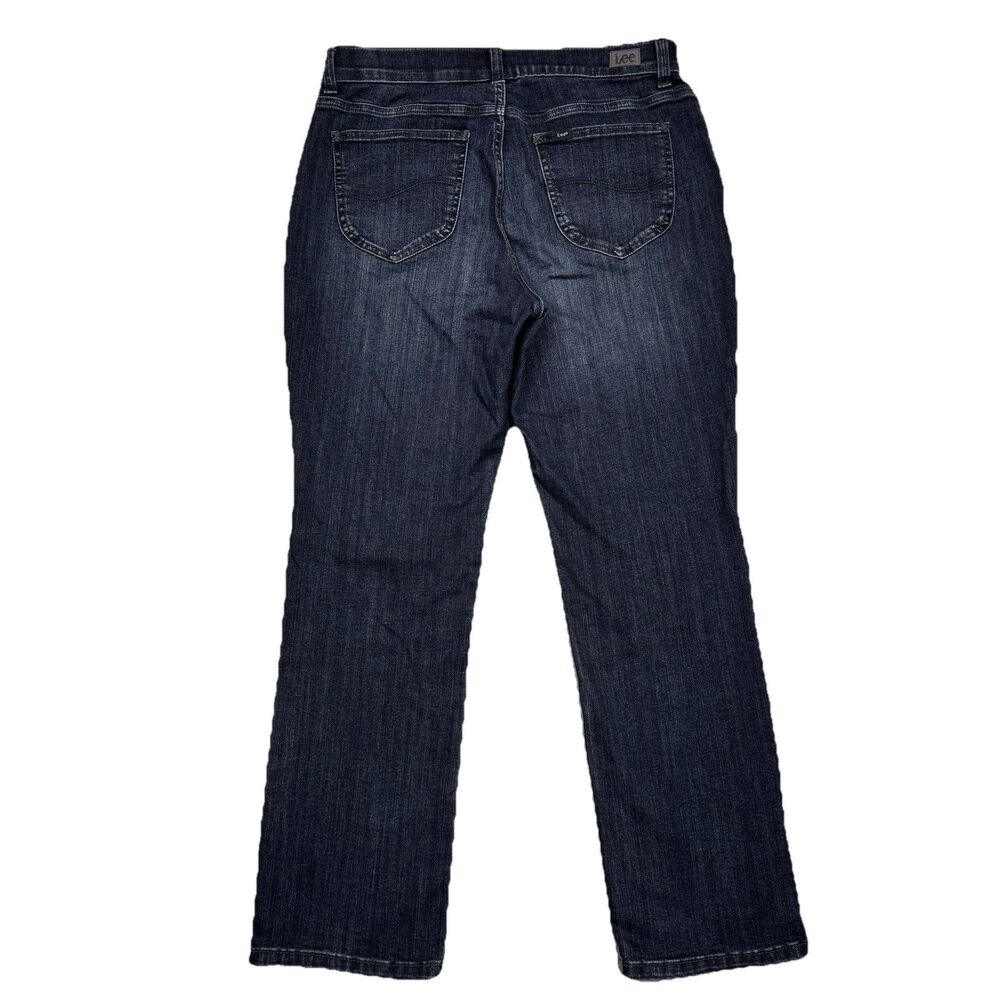 Lee Straight Leg Jeans Womens 12 Short Regular Fit Blue Denim Measures 32 x 28.5